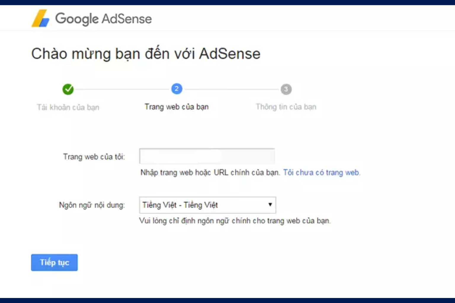 Cách tạo tài khoản Google AdSense