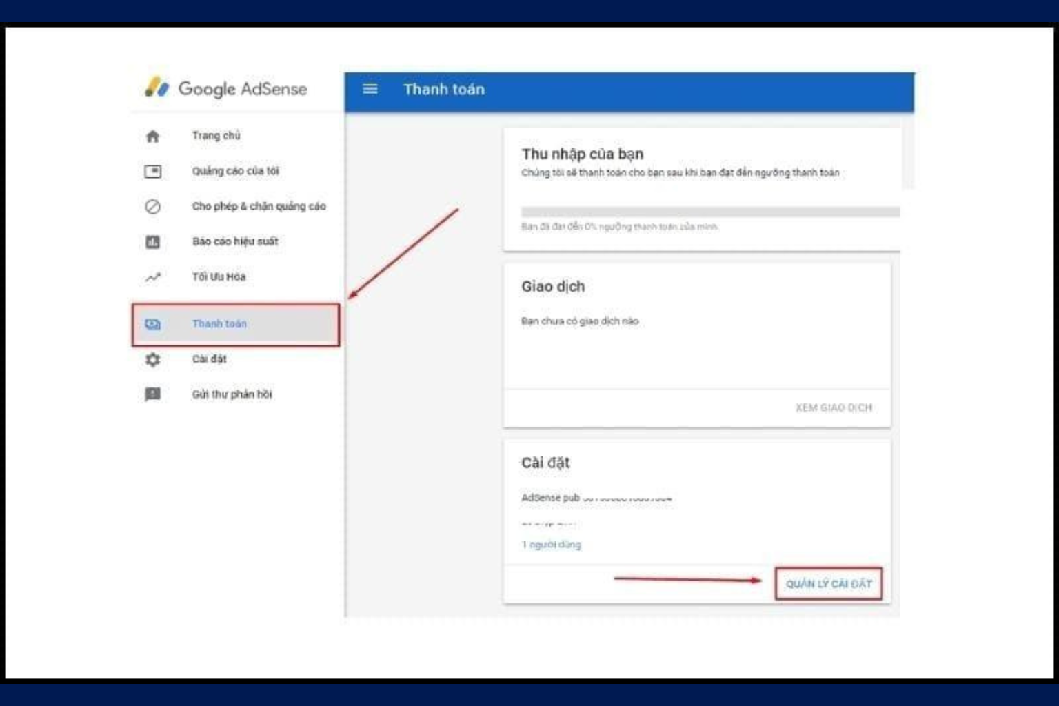 Cách nhận tiền Youtube qua tài khoảng AdSense