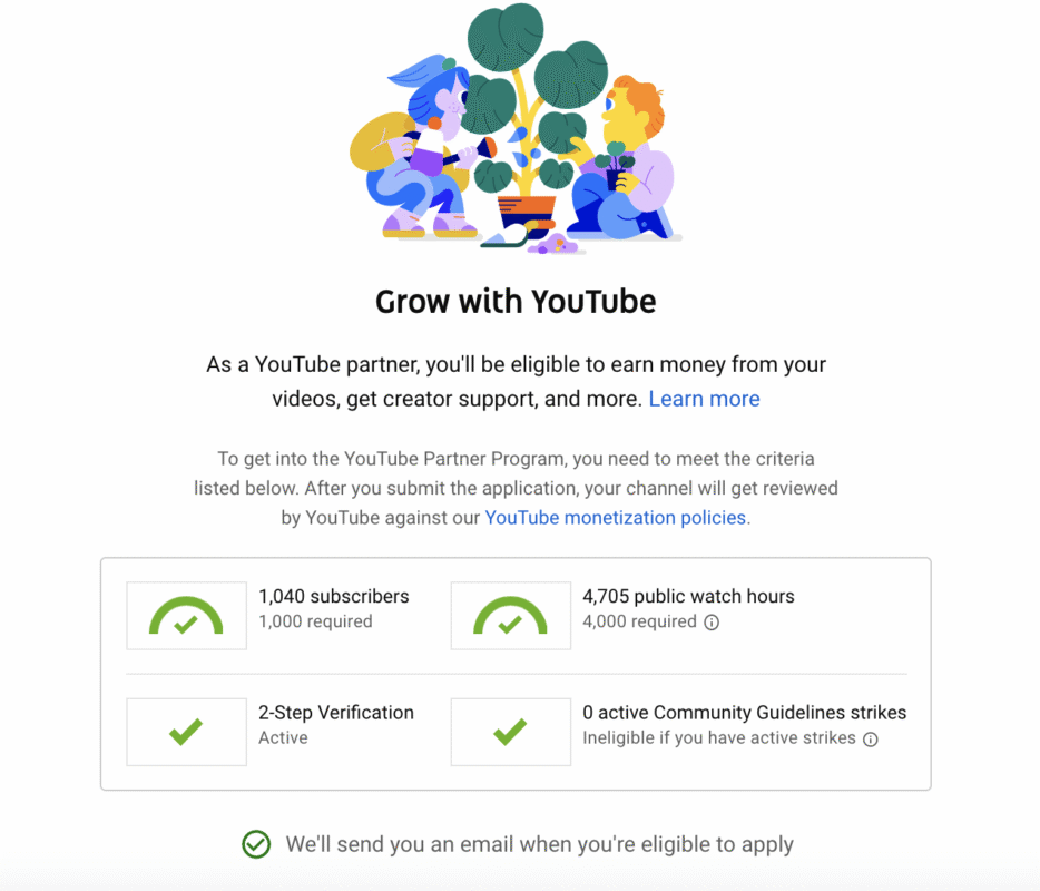 Điều Kiện Bật Kiếm Tiền Youtube