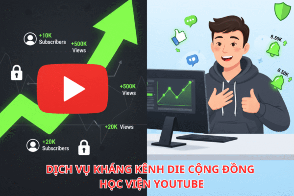 Dịch Vụ Kháng Kênh Die Cộng Đồng Uy Tín & An Toàn Tại Học Viện YouTube