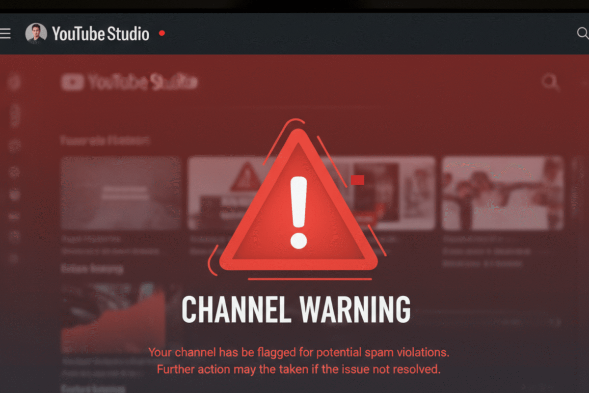 Cảnh Báo! Kênh YouTube Bị Gắn Cờ Spam Có Thể Bị Xóa – Cách Giải Quyết Nhanh & An Toàn 1 Cảnh Báo! Kênh YouTube Bị Gắn Cờ Spam Có Thể Bị Xóa – Cách Giải Quyết Nhanh & An Toàn