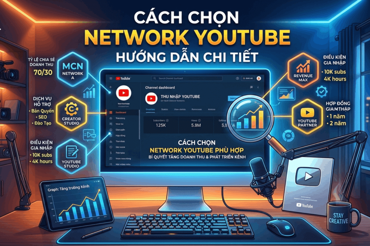 Cách Chọn Network YouTube Chuẩn, Uy Tín, An Toàn: Hướng Dẫn Chi Tiết Cho Creator