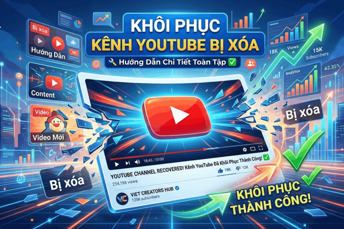 Hướng Dẫn Khôi Phục Kênh YouTube Bị Xóa