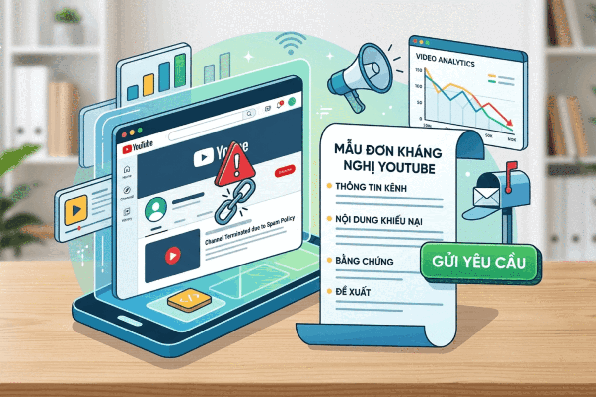 Mẫu Kháng Kênh Die Spam Chuẩn YouTube