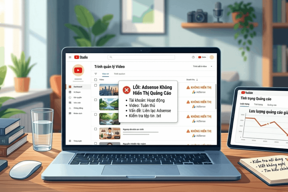 Adsense Youtube Không Hiển Thị Quảng Cáo Là Gì?