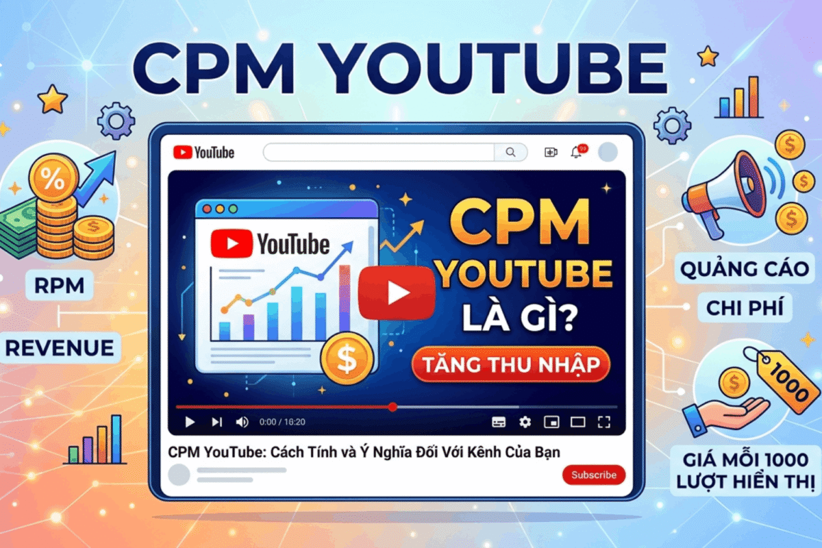 CPM YouTube Là Gì? Cách Tính, Cách Tăng CPM YouTube Cao Nhất 2026 (Chi Tiết A–Z)