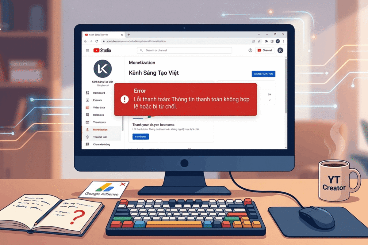 Nguyên Nhân Gây Lỗi Thanh Toán Adsense YouTube