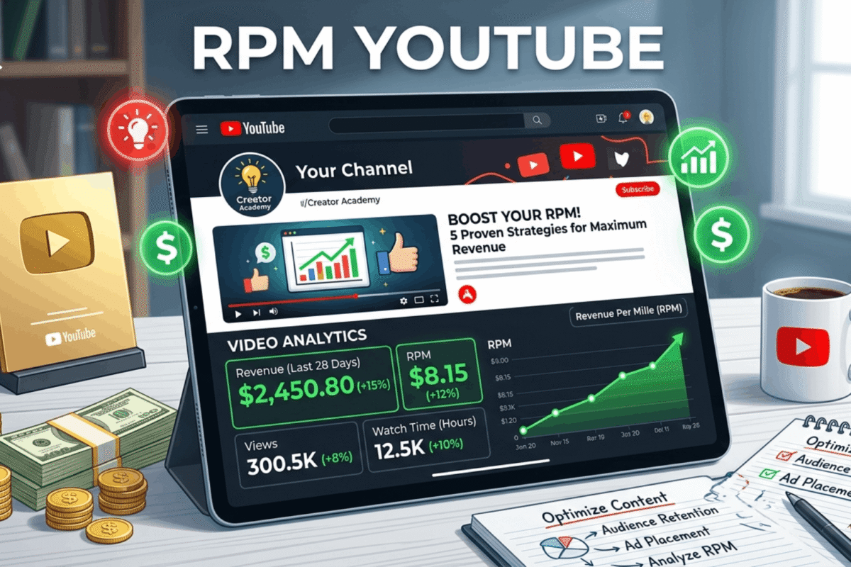 RPM YouTube Là Gì? Hứớng Dẫn Cách Tính Chuẩn & Bí Quyết Tăng RPM Gấp 3 Lần (2026)