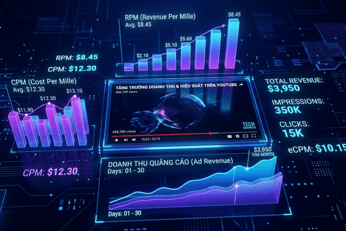 Các yếu tố ảnh hưởng đến RPM YouTube