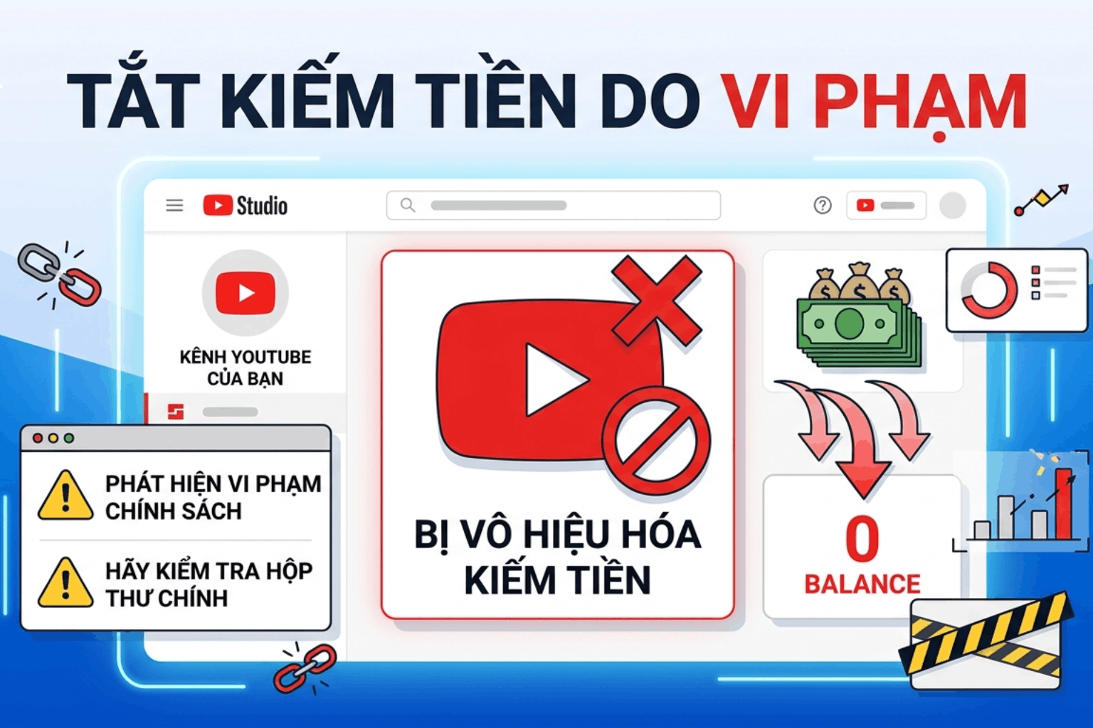 Tắt Kiếm Tiền Do Vi Phạm: Nguyên Nhân, Cách Khắc Phục & Mở Lại Kiếm Tiền YouTube