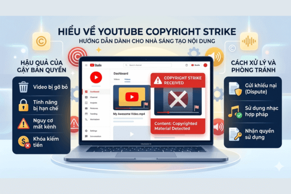 YouTube Copyright Strike: Cách Xử Lý & Kháng Cáo Hiệu Quả 2026 (Tránh Mất Kênh)