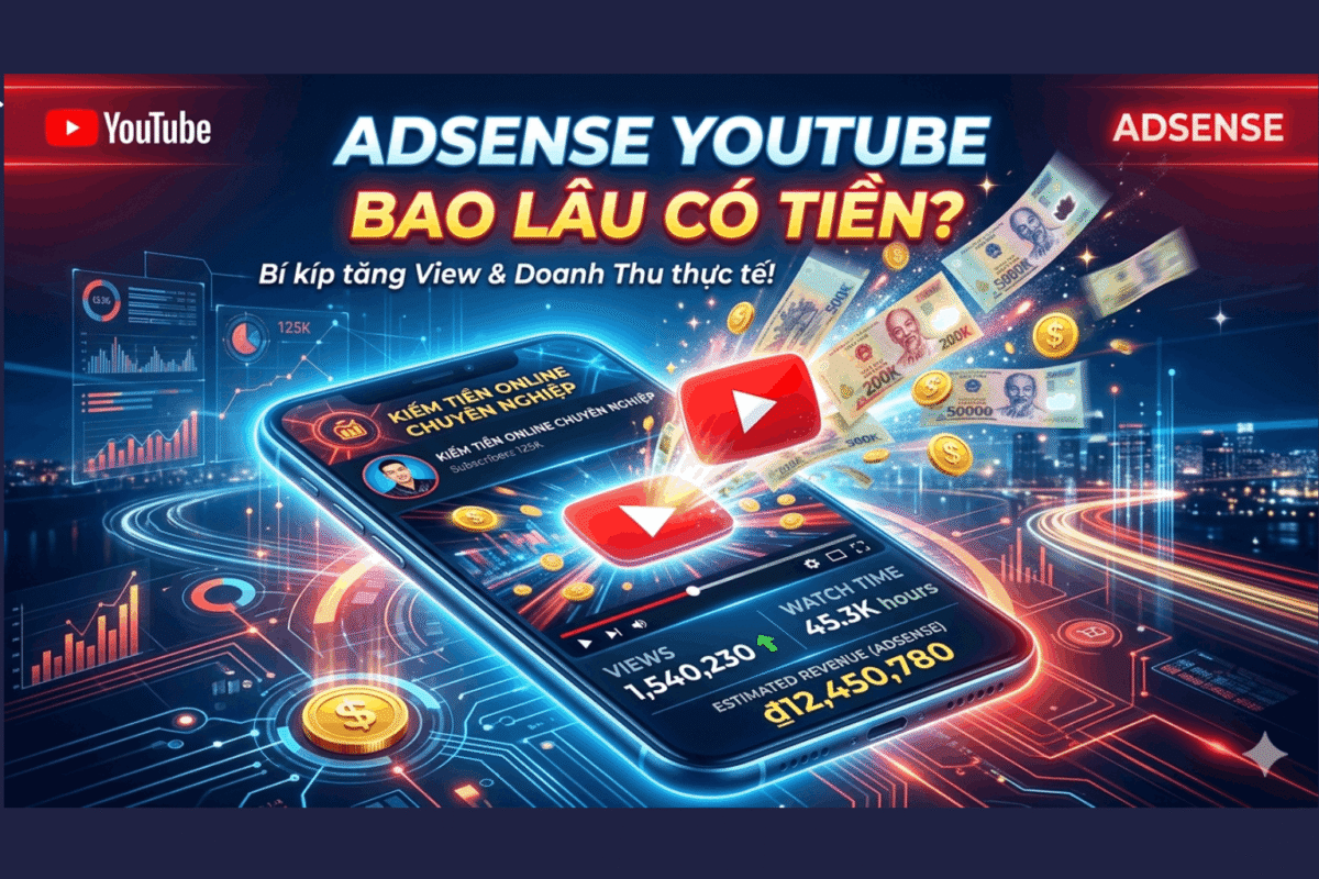 Adsense Youtube Bao Lâu Có Tiền? Cách Nhận Tiền YouTube Nhanh Và Đúng Chuẩn 2026