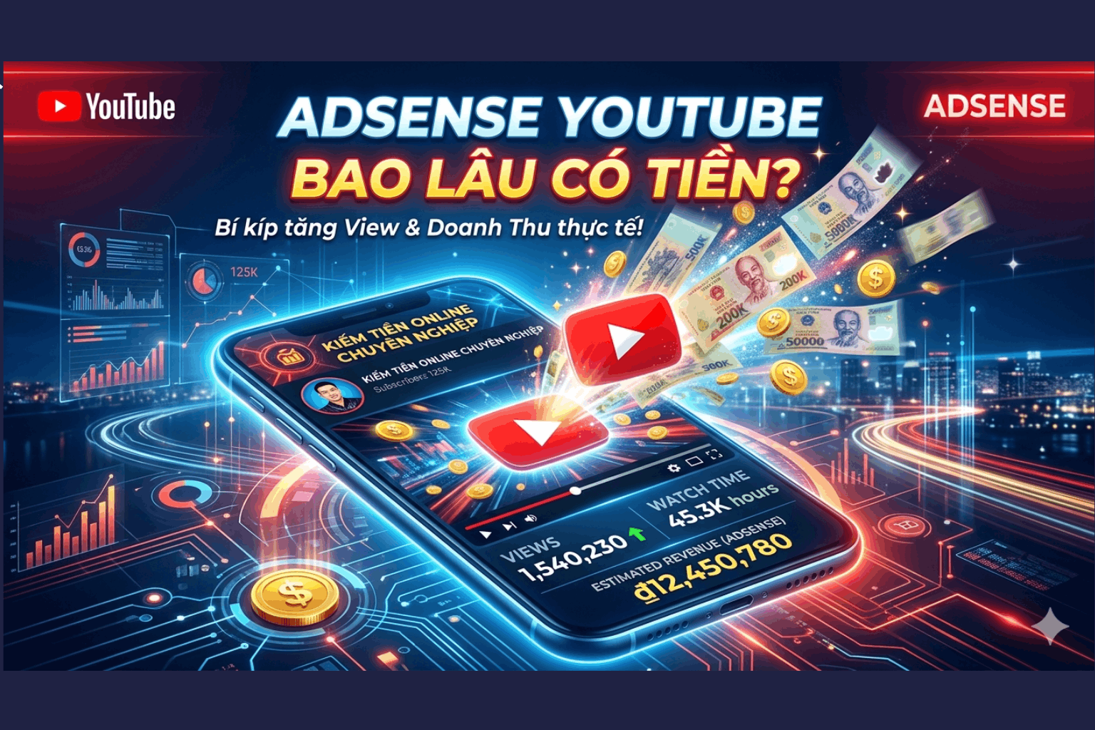 Adsense Youtube Bao Lâu Có Tiền? Cách Nhận Tiền YouTube Nhanh Và Đúng Chuẩn 2026