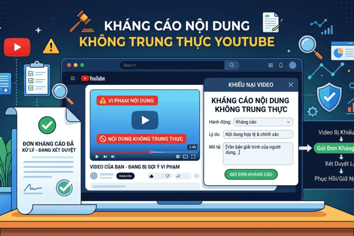 Kháng Cáo Nội Dung Không Trung Thực YouTube: Cách Xử Lý Và Mở Lại Kiếm Tiền Hiệu Quả