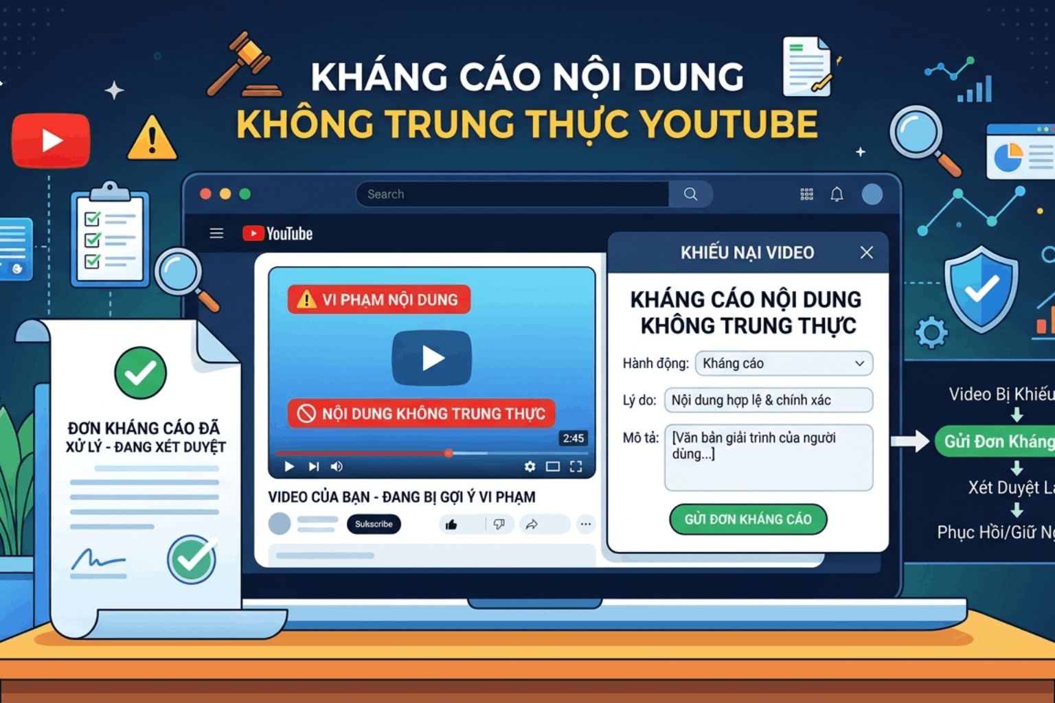 Kháng Cáo Nội Dung Không Trung Thực YouTube: Cách Xử Lý Và Mở Lại Kiếm Tiền Hiệu Quả