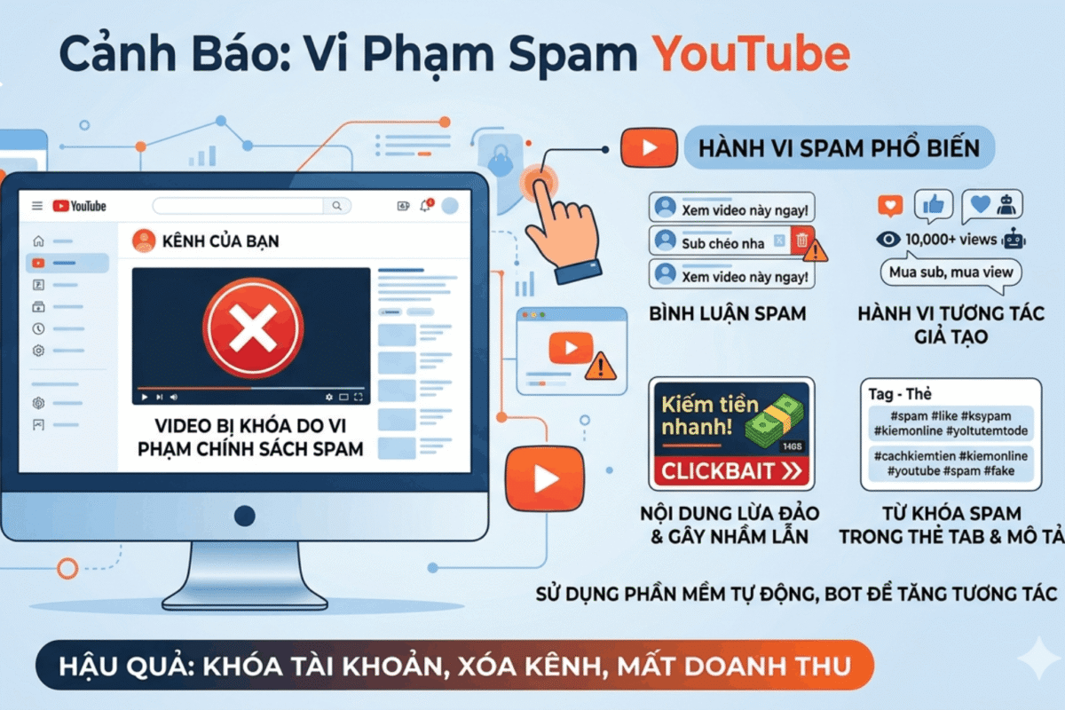 Dịch Vụ Hỗ Trợ Xử Lý Vi Phạm Spam YouTube Tại Học Viện YouTube